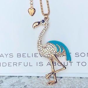 💋 2/$15 💋 Betsey Johnson Style - Flamingo Pendant Necklace